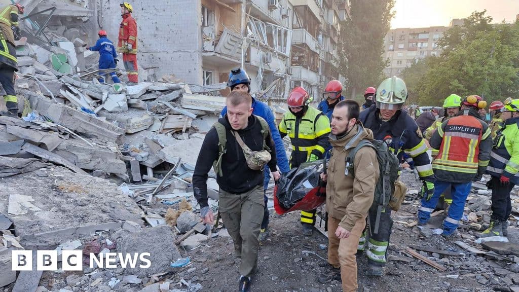 Russian Drone and Missile Strikes Kill at Least 16 in Kyiv