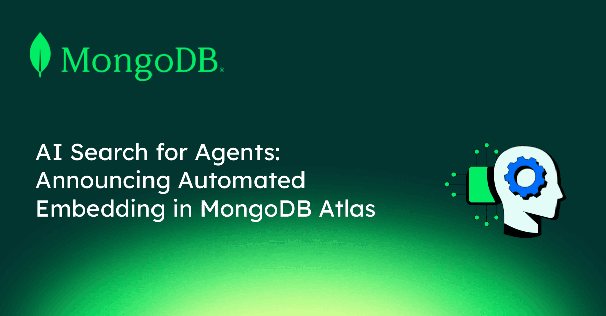 MongoDB 8.3 and Automated Embedding in Atlas target production AI agent workloads