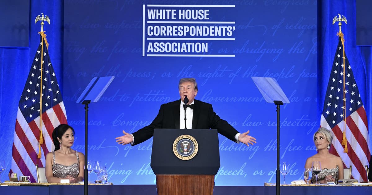 Trump delivers remarks at rescheduled White House Correspondents' Dinner amid Iran conflict escalation