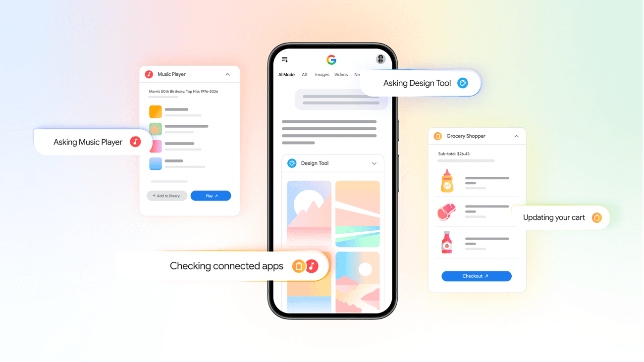 Google Search Adds Connected Apps (Instacart, Canva, YouTube Music) in AI Mode